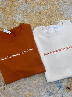 Fall embroidered sweatshirt | Fall Sweatshirt embroidered | Pumpkin Spice | Pumpkin Spice Latte | need a pumpkin spice latte embroidered sweatshirt | I need a pumpkin spice latte sweatshirt | Fall Sweatshirt | I need a coke | embroidered sweatshirt | Coffee Lover Sweatshirt  Our Fall embroidered sweatshirt was designed with the pumpkin spice latte lovers in mind. Embrace the warmth of the season with our cozy "I need a pumpkin spice latte" sweatshirt.  The sweatshirt will be adored by any pumpki Pumpkin Spice Sweatshirt, Embroidered Pumpkin, Bday List, Fall Crewneck, Pumpkin Sweatshirts, Lover Sweatshirt, Halloween Embroidery, Round Rock, Fall Inspo