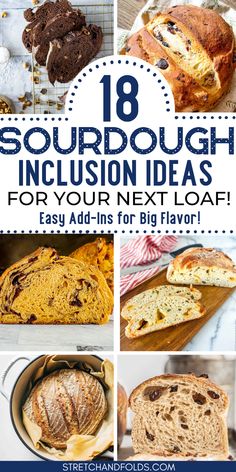 Spice up your baking with my list of 18 Sourdough Inclusion Ideas! Explore how different sourdough add ins can transform the flavor and texture of your bread. From classic sourdough fillings to innovative sourdough flavors, this guide has plenty to inspire your next bake. Whether you’re looking to add sweetness, crunch, or a burst of flavor, these sourdough inclusions will take your loaves to the next level. Click for the full list and start experimenting with these exciting sourdough inclusion ideas today! Sourdough Inclusion Ideas, Sourdough Flavors, Sourdough Inclusions, Easy Sourdough Bread Recipe, Olive Bread, Cinnamon Raisin Bread, Dough Recipes, Sour Dough