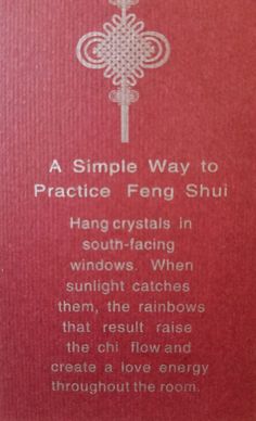 a simple way to practice feng shui