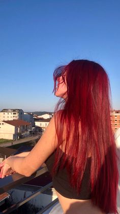 Red red red Blood Red Hair, Gorgeous Red Hair, Red Hair Color Ideas, Dyed Red Hair