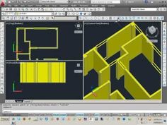 a computer screen showing the design process for a house in autodesign 3d software