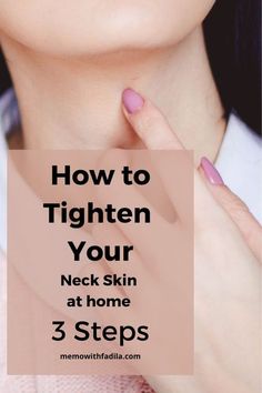 You can start tightening your neck skin at home if you are ready for it. Here, you will find 3 easy steps to incorporate in your daily routine. #looseskin #neckskin #turkeyneck #saggyneck #skincare Loose Neck Skin, Tighten Neck, Tighten Neck Skin, Saggy Neck, Neck Tightening, Tighten Loose Skin, Turkey Neck, Face Yoga Facial Exercises, Neck Exercises