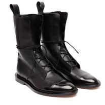 LeatherWear2016 on Storenvy Feminine Prints, Black Flat Boots, Timeless Silhouettes, Rider Boots, Women's Motorcycle Boots, Brogue Boots, Flat Heel Boots, High Ankle Boots, Leather Brogues