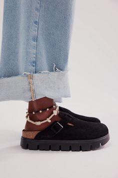 Boston Chunky Birkenstock | Free People Boston Chunky Birkenstock, Everyday Shoes Women, Colored Birkenstocks, Chunky Birkenstock, Platform Birkenstock, Copenhagen Outfits, Womens Birkenstocks, Slow Clothing, Birkenstock Style