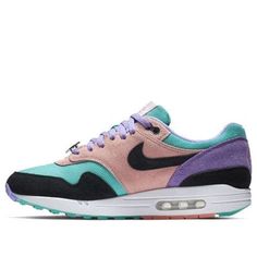 Nike Air Max 1 ND sneakers are a must-have for any sneakerhead. Inspired by Nike's series of retro advertisements, the 'Have A Nike Day' pack is a playful throwback to the '70s. This sneaker features a pastel color palette with suede and mesh overlays. The classic midsole is injected with Nike's signature visible Air unit, providing unmatched comfort and style. Whether you're hitting the streets or the gym, Nike Air Max 1 ND sneakers are a great choice. (SNKR/Unisex/Low Top/Multicolor/Air Cushion) Retro Sneakers With Air Cushioning For Streetwear, Retro Air Max Sneakers For Streetwear, Nike Retro Custom Sneakers For Sports, Retro Nike Custom Sneakers, Nike Retro Sneakers With Air Max Cushioning, Retro Nike Sneakers With Air Max Cushioning, Retro Sneakers With Air Max Cushioning For Sports, Nike Sneakers With Padded Tongue For Streetwear, Retro Advertisements