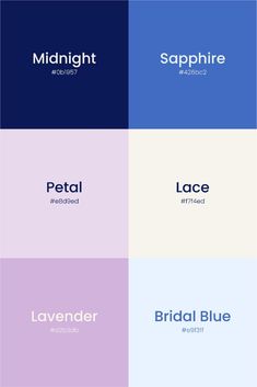 logo design ideas Blue Color Inspiration, Blue Wedding Color Pallets, Color Palette With Lilac, Spring Blue Color Palette, Colour Swatches Pantone, Social Media Palette, Colours That Go With Lilac, Illustration Color Palette Inspiration, Bee And Puppycat Color Palette