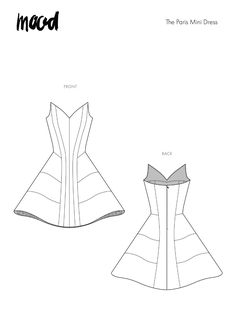 the front and back views of a corset, designed by macd for women's wear