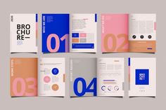 an open brochure with different colors and shapes