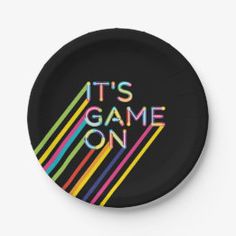 it's game on with colorful lines all over the place keychain or ring holder