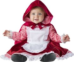 This costume includes: dress with attached apron and hooded cape. *Shoes not included. Manufacturers Size Guide Chart:  Infant Size Chart Size Height Weight XS (0-6 Months) Up to 26" Up to 16 lbs S (6-12 Months) 26 - 29.5" 16 - 23 lbs M (12-18 Months) 29.5 - 32" 23 - 27 lbs L (18 Months - 2T) 33 - 35" 27 - 30 lbs Notes: International shipping's do NOT include custom declaration. If your item(s) need to meet certain deadline, please choose a faster shipping method. International buyers is respons Fairy Tale Halloween, Lil Red Riding Hood, Wolf Costume Kids, Big Bad Wolf Costume, Infant Costume, Riding Hood Costume, Red Gingham Dress, Hood Girls, Red Riding Hood Costume