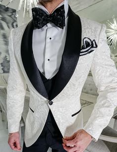 Want to get 40% OFF? Simply add 5 items to your cart. #wedding #wedding #weddingflowers #weddinginspiration #weddingseason #weddingphotos #brideandgroom #groom #realwedding #weddingideas #weddingshoes #weddingfashion #weddingdetails #luxurywedding #weddingceremony #destinationweddings #happilyeverafter #weddingplanner Luxury White Blazer With Buttons, Fitted White Tuxedo With Buttons, White Tuxedo-style Party Outerwear, White Tuxedo Style Party Outerwear, White Fitted Tuxedo With Buttons, Designer White Party Suits, White Wedding Blazer With Buttons, Fitted White Blazer With Shawl Collar, White Fitted Blazer With Shawl Collar