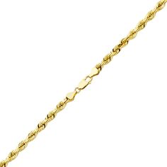 This 10k Yellow Hollow Diamond Cut Rope Chain is a classic and elegant accessory for men who appreciate timeless design and superior quality. Made with authentic 10k yellow gold, this chain features a unique and intricate pattern of diamond-cut links that create a shimmering and elegant look. The Lobster Lock ensures that the chain stays securely fastened around your neck. This chain is perfect for both casual and formal occasions and comes in various lengths to suit your preference and style. Clean Gold Jewelry, Link Design, Rope Chain Necklace, Chain For Women, Elegant Pendant, Rope Design, Women Diamond, Rope Necklace, Yellow Diamond