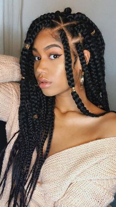 Hair Plait, Plait Styles, Updo Easy, Hairstyles Anime, Hairstyles School, Office Hairstyles, Anime Hairstyles, Big Braids, Big Box Braids