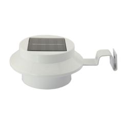 a white solar powered light on a white background with clipping out the top part