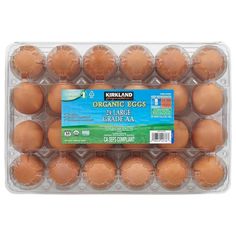 an egg carton filled with organic eggs