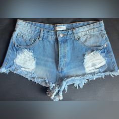 Forever 21 Hi-Rise Jean Shorts Nwot Never Worn Size 29 Euro/// Size 8 Us Forever 21 High-waisted Blue Jean Shorts, Forever 21 Blue High-waisted Shorts, Forever 21 Blue Cutoff Shorts, Forever 21 Blue Jean Shorts, Trendy Forever 21 High-waisted Shorts, Forever 21 High-waist Jean Shorts With Built-in Shorts, Forever 21 Cutoff Jean Shorts For Summer, Forever 21 High Rise Light Wash Shorts, Forever 21 Light Wash High Rise Shorts