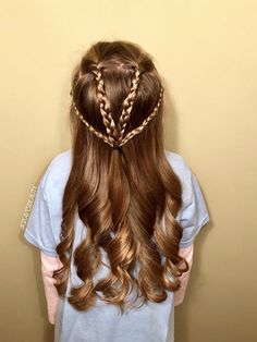 Good morning! Today we did a recreation of a style by Alexa, @braids_by_alexa Girl Viking Hair, Lagatha Vikings Hair, Heart Hair Style Girl, Cute Girls Hairstyles