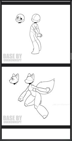 an animation storyboard showing how to draw a cartoon character