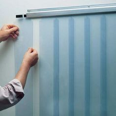 The Kason 402 Easimount Strip Curtain Set provides a reliable, easy to install barrier to suit any 38" wide door opening. Constructed with 0.06" thick USDA-approved low temperature smooth vinyl material, this strip curtain set is suitable for projects requiring -40 to 70 degrees Fahrenheit. This set is easy to mount to the wall and comes with pre-attached mounting bar, 6"W x 84"H strips, and end caps to secure. Ideal for indoor coolers and freezers. Walkin Cooler, Strip Curtains, Industrial Cabinets, Plastic Curtains, Plastic Industry, Cold Storage, Curtain Valance, Door Kits, Electrical Outlets