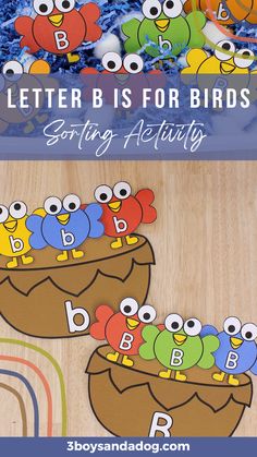 the letter b is for birds sorting activity