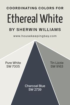 the color scheme for etheral white by sheryln williams is shown in black and gray