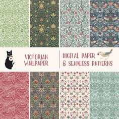 victorian wallpaper and seamless patterns