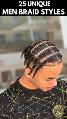 Discover the combination of twists and braids that add volume and texture. A dynamic style for men wanting to enhance their natural hair.