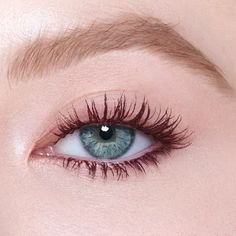 PT - Push Up Lashes Dream Pop - Close up Eye Fall Makeup Trend, Charlotte Tilbury Pillow Talk, Colored Mascara, Blue Mascara, Brown Mascara, Lashes Mascara, Mascara Makeup, Dream Pop, Beautiful Lashes