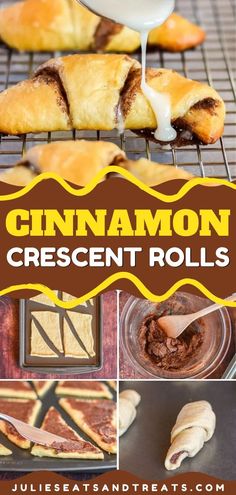 Looking for more Fall baking recipes? Try these Cinnamon Crescent Rolls! They are paired with a cinnamon butter filling and a homemade glaze! Add these homemade rolls to your Fall dessert ideas! Crescent Roll Cinnamon Twists, Fall Dessert Ideas, Homemade Glaze, Easy Breakfast Treats, 90s Playlist