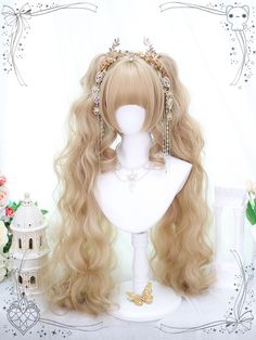 This price is for a wig only, others are not included.   	 		 			Size 			Free Size 		 		 			Hair Length 			25-30 		 		 			Ponytails Length 			80-85 Harajuku Wigs Long, Harajuku Wigs, Short Straight Wig, Double Ponytail, Anime Funny Moments, Gold Shorts, Wispy Bangs, Hair Length, Straight Wig