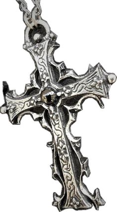 Gothic Crucifix Cross Necklace As Gift, Gothic Crucifix Cross Necklace For Gift, Gothic Cross Jewelry As Gift, Gothic Cross Necklace Gift, Gothic Cross Jewelry Gift, Gothic Cross Jewelry For Gifts, Gothic Stainless Steel Cross Pendant Jewelry, Gothic Nickel-free Cross Jewelry, Gothic Cross Engraved Necklace