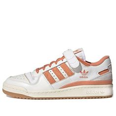 adidas Forum 84 Low 'White Hazy Copper' G57966 (SNKR/Retro/Skate/Light/Unisex/Low Top/Wear-resistant) Adidas Forum Shoes, Shoe Locker, Adidas Nmd_r1, Luxury Slides, Forum Low, Low Air Jordan 1, Adidas Forum, Low Shoes, Jordan 7