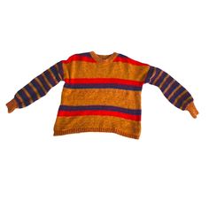 Altar’d State Sweater Size M Never Worn, Super Cute Especially In The Fall! Will Negotiate! Orange Relaxed Fit Sweater For Winter, Fall Flag Print Long Sleeve Sweater, Altar’d State Aesthetic, Orange Color Block Crew Neck Sweater, Super Cropped Sweater, Altars State, Altar’d State Jeans, Altard State Sweaters, Dolman Sleeve Sweater