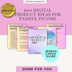 the digital marketing guide for social media is shown in pink and white, with text that reads