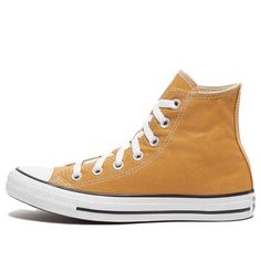 (WMNS) Converse Chuck Taylor HI All Star Sneakers 'Burnt Honey' A02785C Mustard High-top Sneakers With Rubber Sole, Converse Mustard Sneakers With Round Toe, Mustard Converse Sneakers With Round Toe, Mustard Converse Sneakers For Streetwear, Mustard Converse Lace-up Sneakers, Brown Converse High-top Sneakers With Gum Sole, Converse Brown High-top Canvas Shoes, Brown High-top Converse Canvas Shoes, Burnt Honey