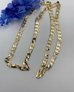 "26\" long  Gold plated  Figaro Chain  Tarnish Free  waterproof" Luxury Gold Plated Figaro Chain Necklace, Jesus Necklace, Green Collection, Figaro Chains, Figaro Chain, Cross Jewelry, Chain Gold, Chains Necklace, Necklace Set