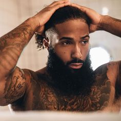 Lamont Johnson, Men Dreadlocks, Black Men With Beards, Taper Fade Curly Hair, Big Beard, Pearl Harbour, Men Swag, Black Men Beards, Black Kings