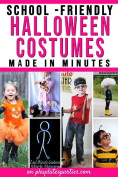 halloween costumes made in minutes with text overlay