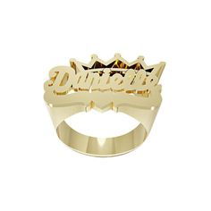 Wear your favorite initial in style with this personalized Name Ring. Featuring a classic script, this ring will be a shimmering, polished expression of fashion and simple, yet refined style. This stunning personalized ring is truly individualized to you and your liking, making it a one of a kind piece. Makes for the perfect gift for friends and family on any occasion. For adult women. Size: one size.  Color: Gold.  Gender: female. Roman Numeral Ring, Xoxo Jewelry, Name Ring, Dainty Gold Rings, Mother Rings, Name Rings, Personalized Ring, Personalized Rings, Nike Shoes Women