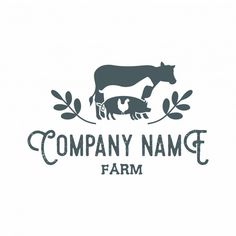 the farm logo is shown with an image of a cow and her baby in it