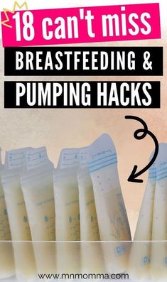 10 breastfeeding hacks and pumping tips for nursing moms. Tips and tricks to make breastfeeding and pumping breast milk easier. How to increase your milk supply, how to store your breastmilk, how to track your feedings, and more. Breastfeeding tips for new moms to make your life so much easier! breastfeeding hacks from and for moms! Leftover Milk, Storing Breastmilk, Pumping Breastmilk, Breastmilk Storage Bags