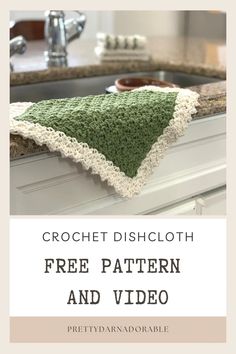 the crochet dishcloth is free pattern and video to make it look like an afghan