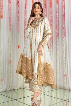 Wardah Festive Tissue Silk Palazzo Set With Zari Work, Gold Tissue Silk Palazzo Set With Traditional Drape, Festive Tissue Silk Palazzo Set For Diwali, Straight Tissue Silk Kurta For Reception, Straight Kurta Sharara With Gota Work In Raw Silk, Tissue Silk Straight Kurta For Reception, Raw Silk Sharara With Gota Work And Straight Kurta, Tissue Silk Palazzo Set With Zari Work, Traditional Tissue Silk Palazzo Set With Zari Work