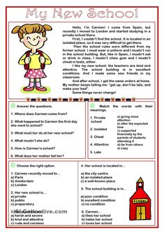 a printable worksheet for the new school year with pictures and words on it