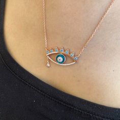 Evil Eye Necklace Dangling Eye Teardrop 925 Sterling - Etsy Turkey Sterling Silver Evil Eye Teardrop Jewelry, Sterling Silver Teardrop Evil Eye Jewelry, Sterling Silver Rose Gold Evil Eye Jewelry, Sterling Silver Evil Eye Jewelry In Rose Gold, Rose Gold Sterling Silver Evil Eye Jewelry, Rose Gold Sterling Silver Jewelry With Evil Eye, Spiritual Sterling Silver Eye-shaped Jewelry, Spiritual Eye-shaped Sterling Silver Jewelry, Necklace Stand