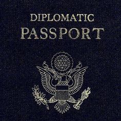 an image of a black passport with the words diplometric passport written on it