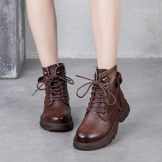 Leather Martin Boots Nov 2020-New Arrival 35 Brown Boots 2020, Shoe Last, Most Comfortable Shoes, Soft Shoes, Kinds Of Shoes, Martin Boots, Handmade Shoes, Leather Booties, Short Boots