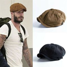 Male Detective, Beret Men, Newsboy Cap Men, Trendy Caps, Baker Boy Cap, Flat Hats, Berets Cap, Baker Boy, Herringbone Tweed