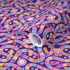 an image of a colorful pattern on a purple background with lots of different things in it