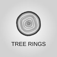 the logo for tree rings is shown in black on a gray background with an image of a